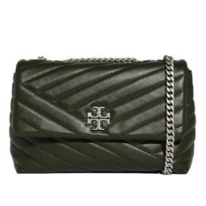 Tory Burch Kira Chevron Convertible Quilted Poblano Bag